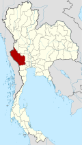 Thailand Kanchanaburi locator map
